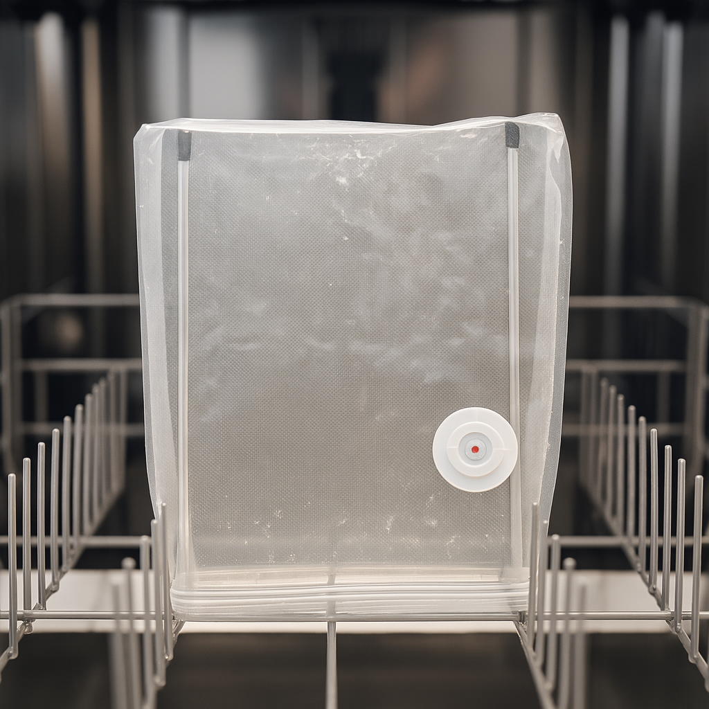 Opvaskestativ til vakuumposer